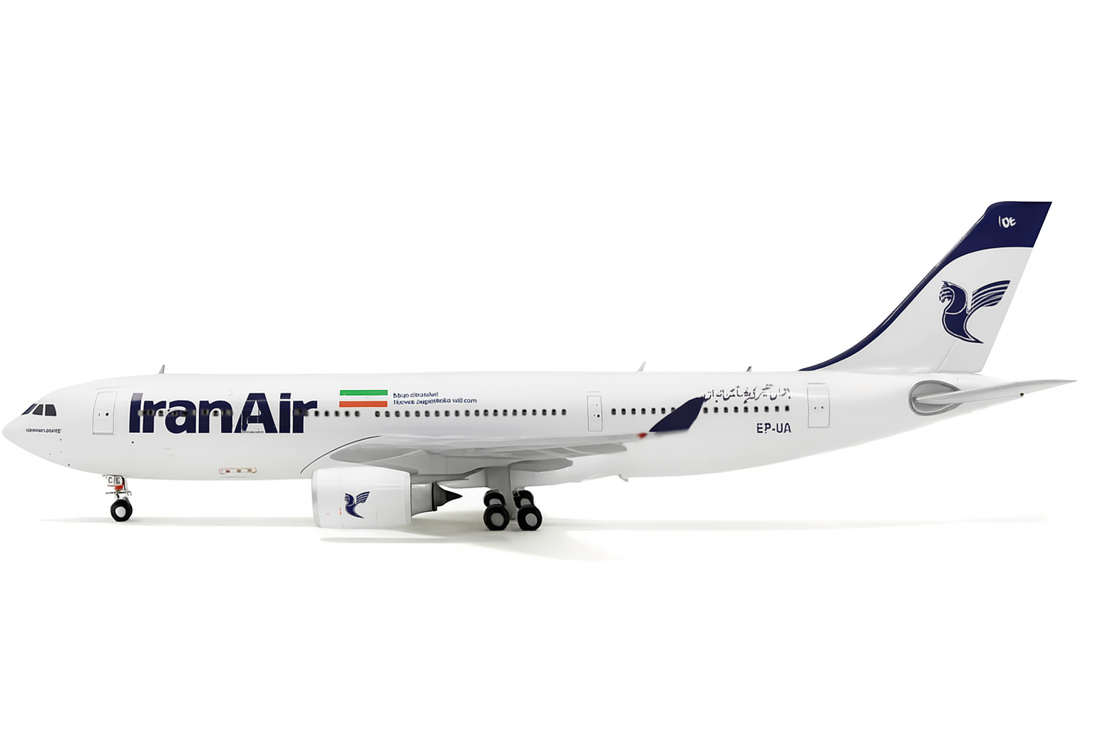 نمای افقی از هواپیمای ایران ایر ایرباس