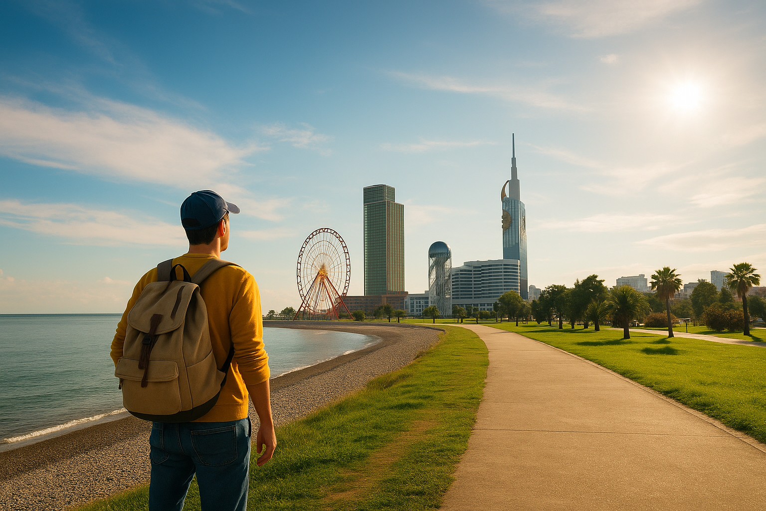 راهنمای سفر به باتومی | نگینی ساحلی در گرجستان 18 راهنمای سفر به باتومی با تمرکز بر طبیعت، نور آفتاب و آرامش مسیر ساحلی