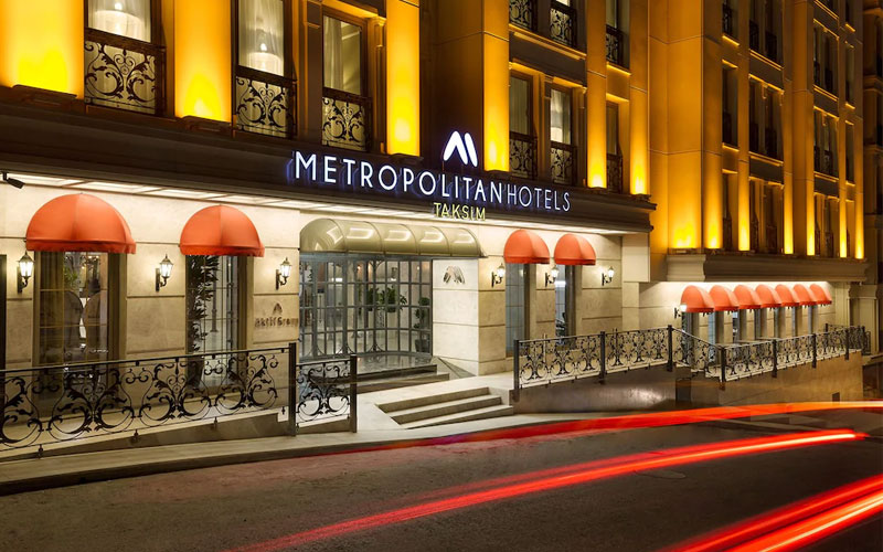 نمای بیرونی مدرن هتل Metropolitan Hotel Taksim استانبول