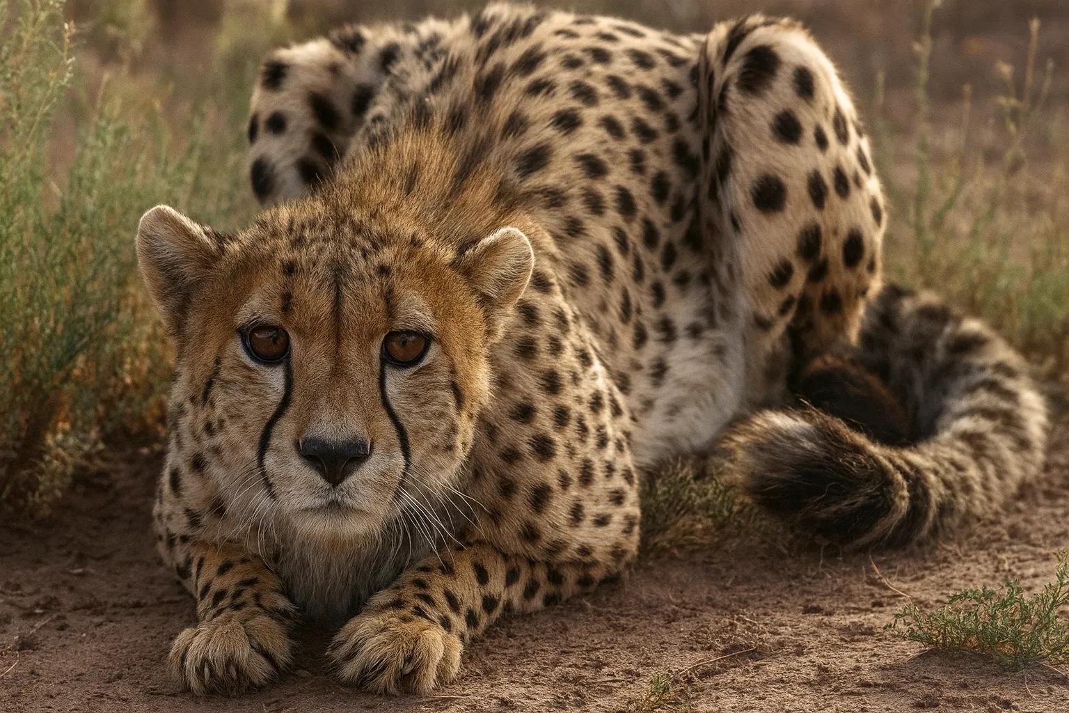 تصویر نزدیک یوزپلنگ آسیایی در طبیعت ایران