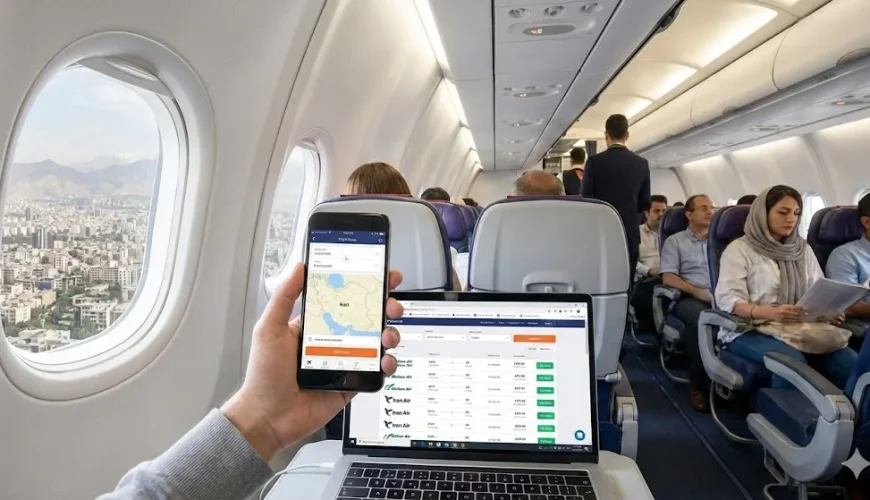 منظره‌ای از آسمان راهنمای کامل خرید بلیط هواپیما داخلی