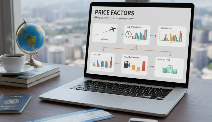 تصویر عوامل مؤثر در قیمت بلیط هواپیما