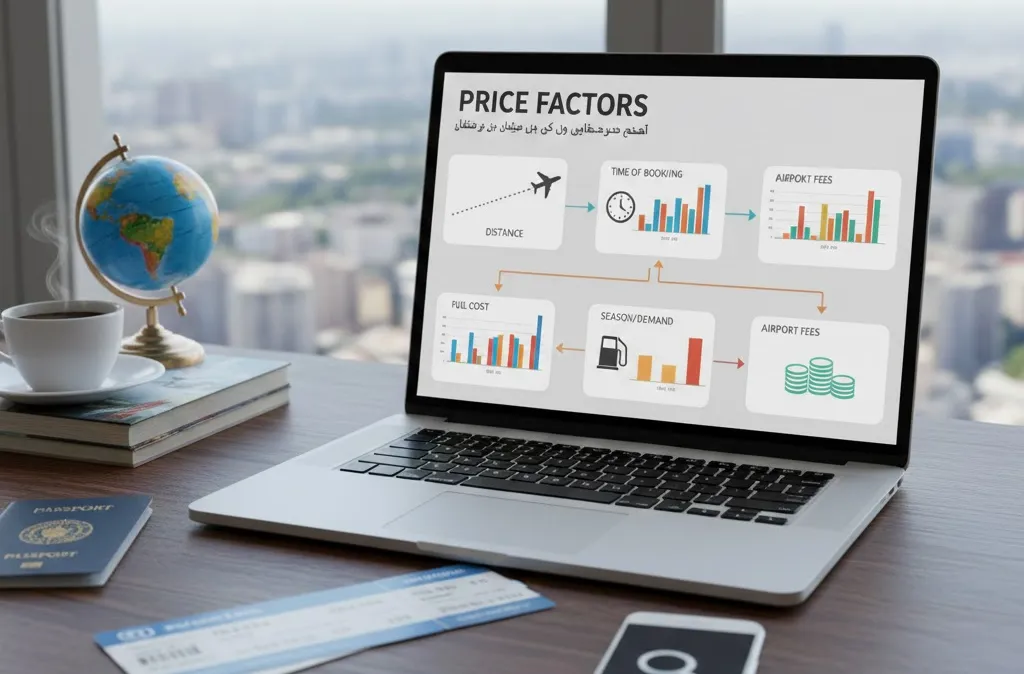 تصویر عوامل مؤثر در قیمت بلیط هواپیما