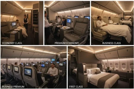 انواع کلاس‌های پروازی