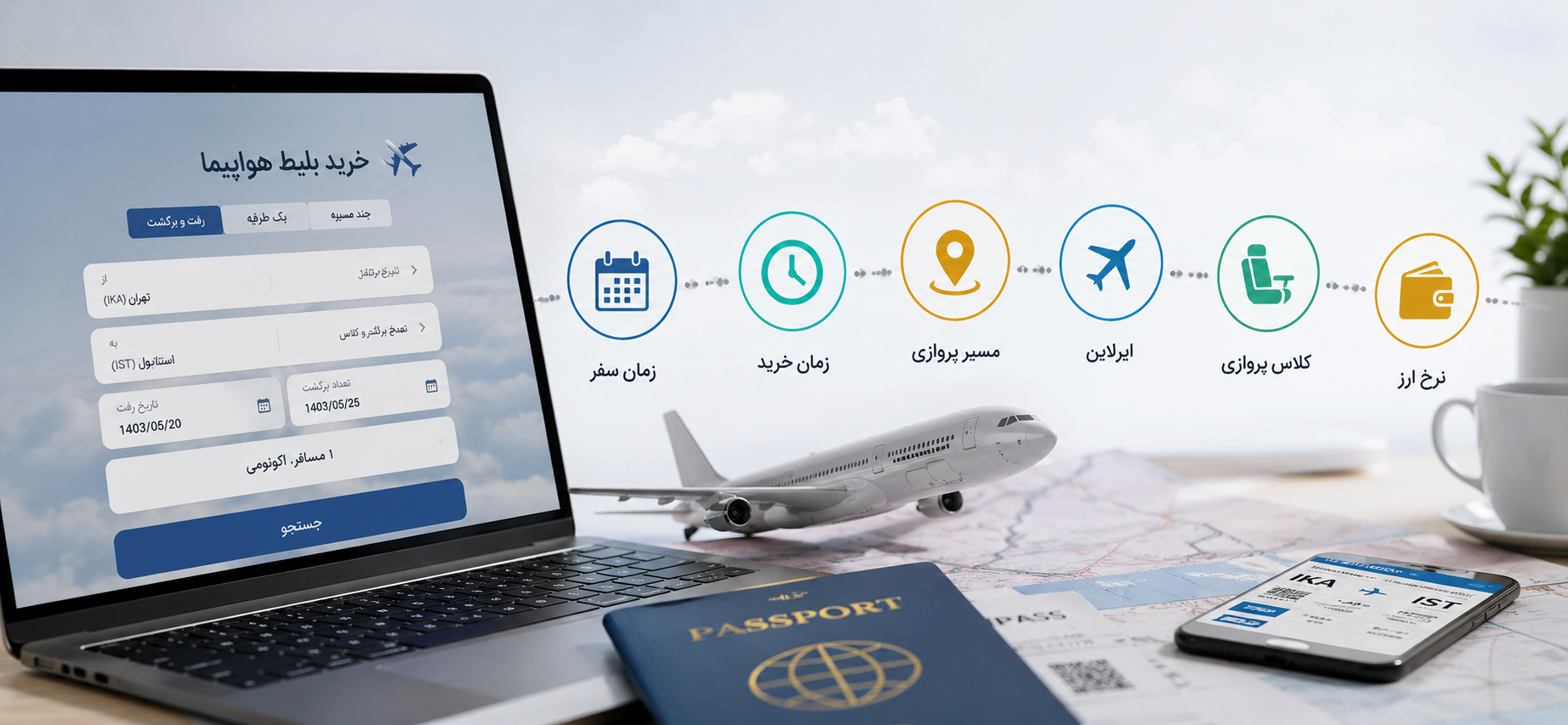 خرید بلیط هواپیما با بهترین قیمت برای سفر داخلی و خارجی