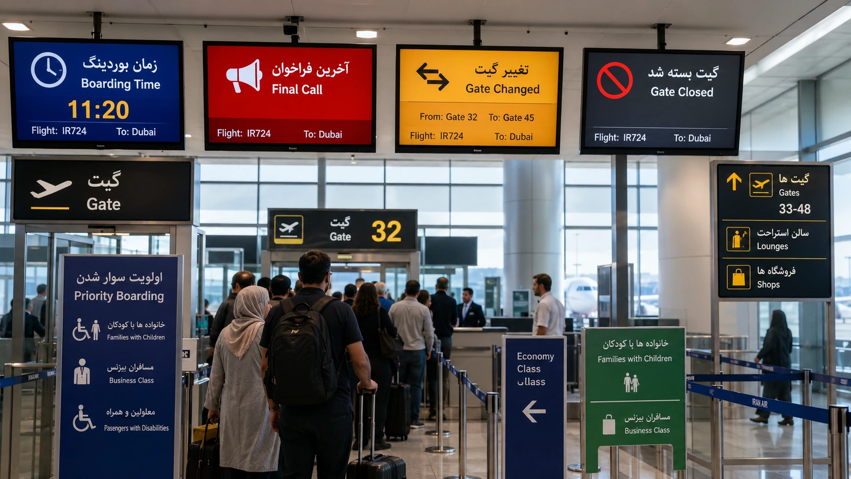 بار دستی Carry-on کابین هواپیما اصطلاحات فرودگاهی